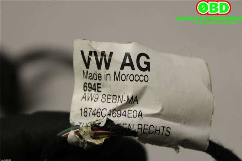 Ledningsnett til VW Polo 2014-2017 (Type V, Fase 2)  (VOLKSWAGEN|6C4 971 694 E|)