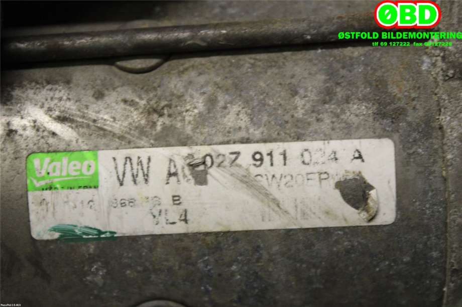 Starter diesel til VW Golf VI 2008-2012  (VOLKSWAGEN|02Z 911 024 A|02Z 911 024 H|02Z911024A)