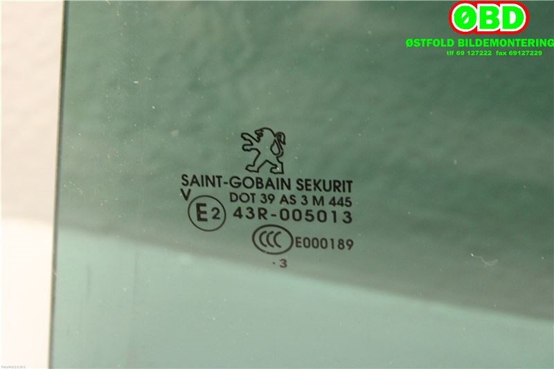 Siderute venstre bak til Peugeot 3008 2009-2016 (Type I)  (PEUGEOT|9203 JW|)