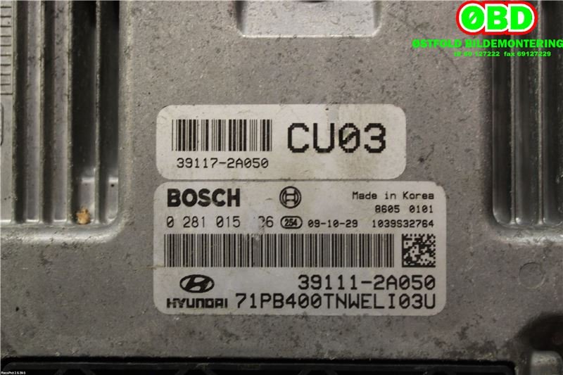 Styreenhet motor til Hyundai i20 2009-2014 (Type I)  (HYUNDAI|391112A050|)