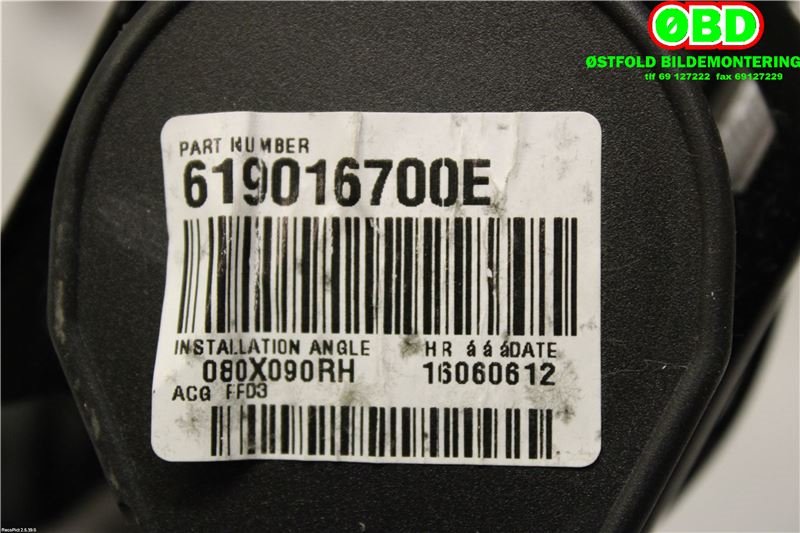 Airbag beltestrammer til Nissan Leaf 2011-2017 (Type I)  (NISSAN|868843ND1A|)