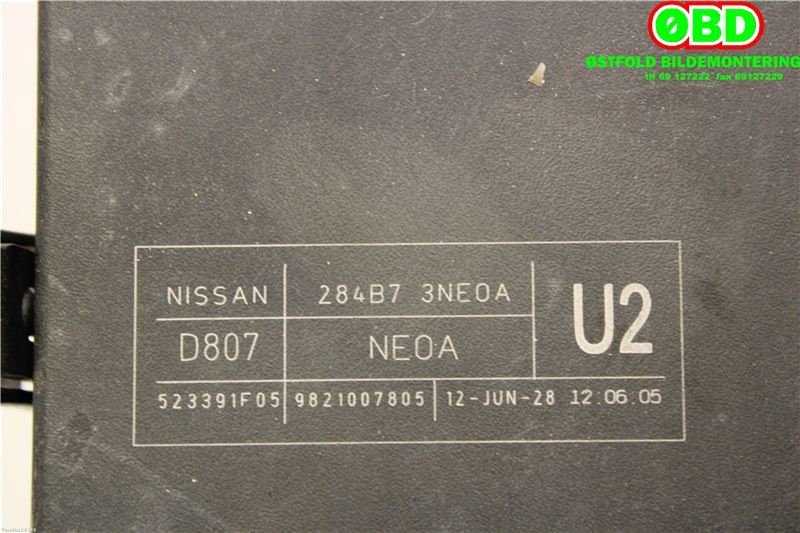 Sikringsboks til Nissan Leaf 2011-2017 (Type I)  (NISSAN|284B73NE0A|284B73NE1A)