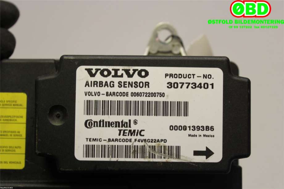 Airbag elektronikk til Volvo V50 2004-2007 (Fase 1)  (|30773401)