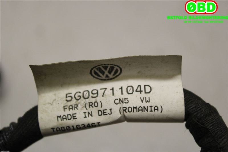 Ledningsnett til VW Golf VII 2012-2017 (Fase 1)  (VOLKSWAGEN|5G0 971 104 D||5G0971104D)