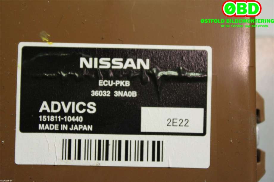 Styreenhet elektrisk parkbrems (EPB - Electric Parking Brake) til Nissan Leaf 2011-2017 (Type I)  (NISSAN|360323NA0B|)