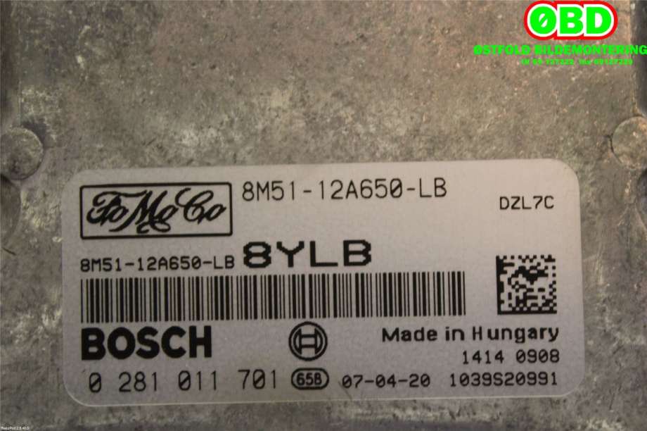 Styreenhet motor til Ford Focus 2004-2007 (Type II, Fase 1)  (FORD||0281011701|8M5112A650LB)