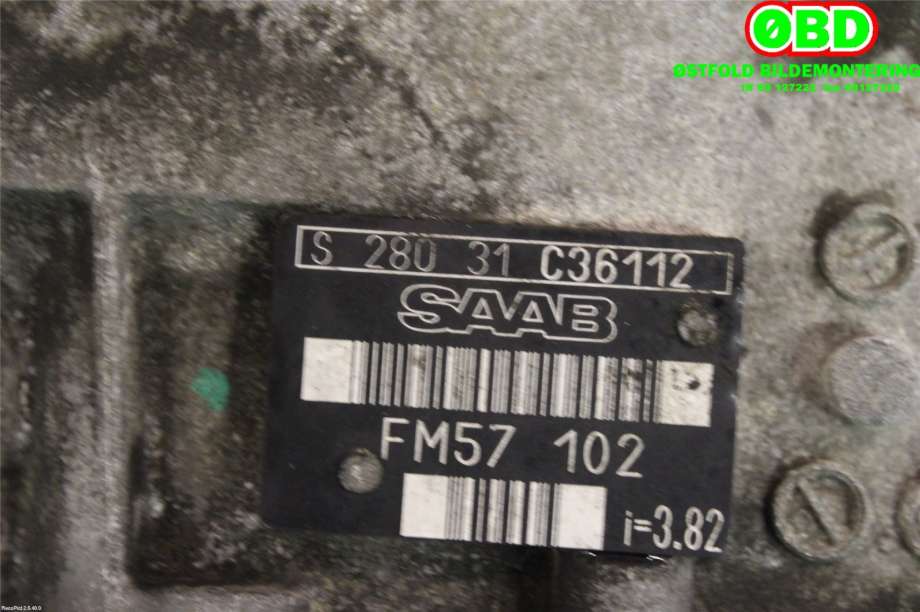Girkasse manuell til Saab 9-3 2003-2007 (Type II, Fase 1)  (SAAB|)