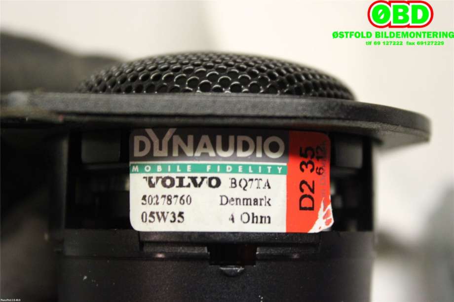 Bilstereo høyttaler til Volvo C70 2006-2010 (Type II, Fase 1)  (VOLVO||50278760)
