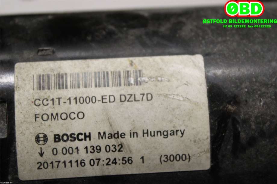 Starter diesel til Ford Transit 2014-->>  (FORD|2033125||CC1T11000ED)