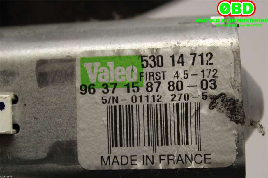 Viskermotor bakrute til Citroën C4 2004-2011 (Type I)  (CITROEN|6405 J9|96 371 587 80|9637158780)