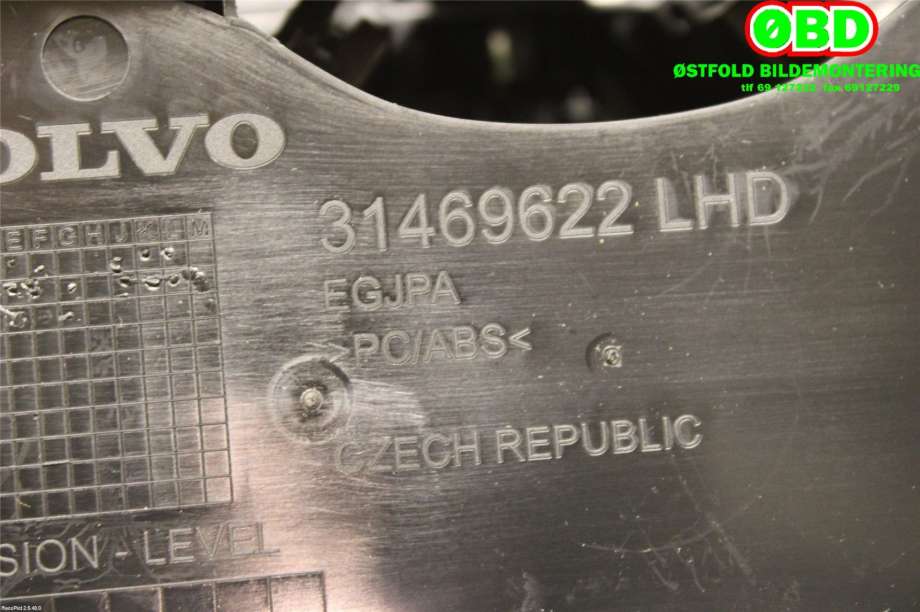Dashbord koppholder til Volvo XC60 2017-->> (Type II)  (Volvo|31469622|)