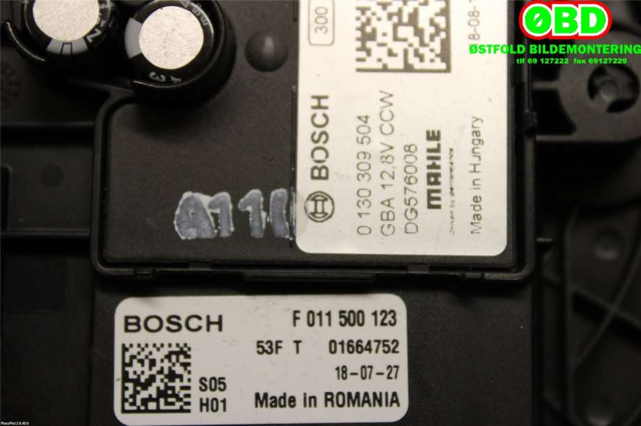 Varmeapparat motor til Volvo XC60 2017-->> (Type II)  (Volvo|32241017|0130309504|)