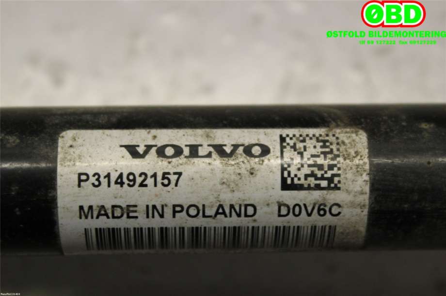 Drivaksel venstre bak til Volvo XC60 2017-->> (Type II)  (Volvo|36012732||31492157)