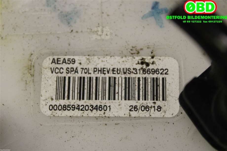 Bensinpumpe elektrisk til Volvo XC60 2017-->> (Type II)  (Volvo|31669622|)