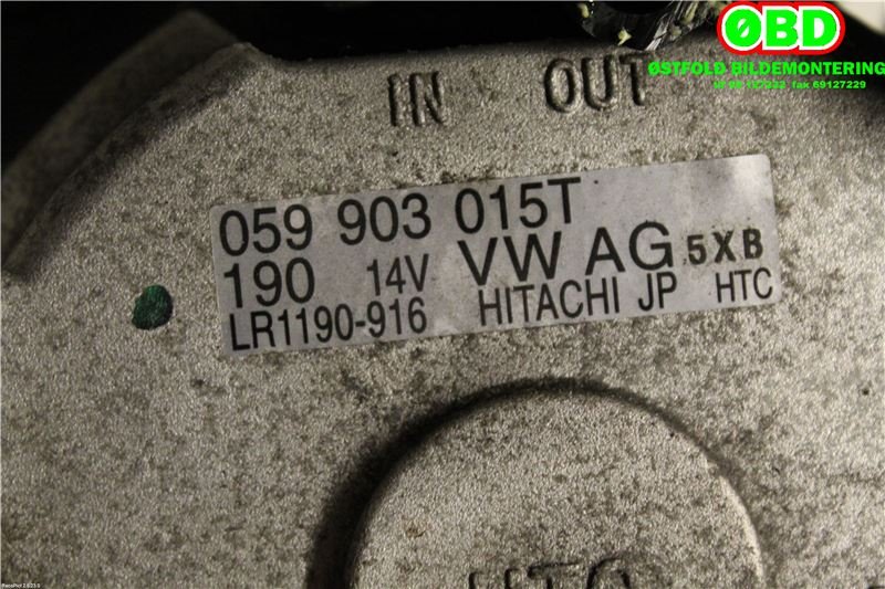 Dynamo til Audi A8 2003-2010 (Type II) (AUDI|059 903 015 PX||059903015T)