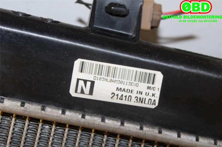 Radiator (automat gir) til Nissan Leaf 2011-2017 (Type I)  (NISSAN|214103NL0A|214103NL1A)