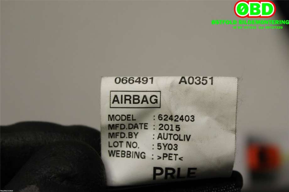 Airbag beltestrammer til Nissan Leaf 2011-2017 (Type I)  (NISSAN|868853NF3D|)