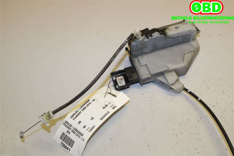 Låsekasse høyre bak til Peugeot 5008 2010-2017 (Type I)  (9138 AC|98 006 241 80|732301)