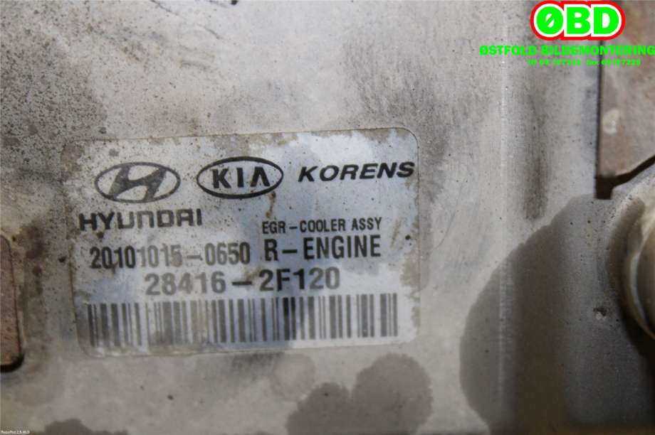 EGR-kjøler til Hyundai Ix35 2010-2015  (HYUNDAI|284162F120|)