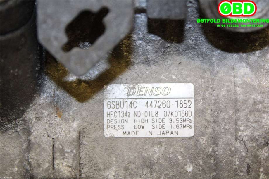 Aircondition kompressor til BMW 3-Serie 2005-2011 (E90/E91/E92/E93) (E90/E91/E92/E93) (BMW|64526987862|4472601852|)