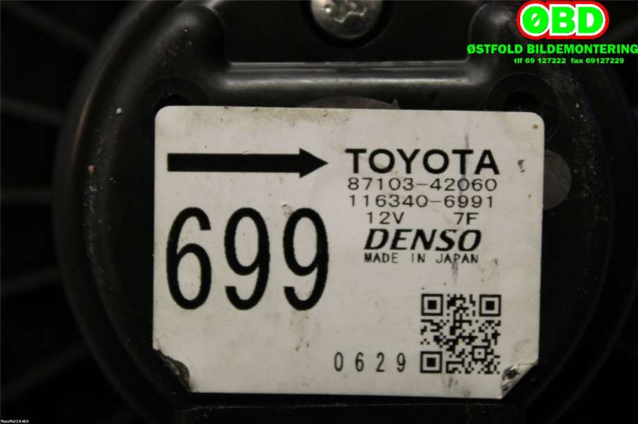 Varmeapparat motor til Toyota RAV4 2000-2006 (Type II)  (TOYOTA|8710342060|1163406991)