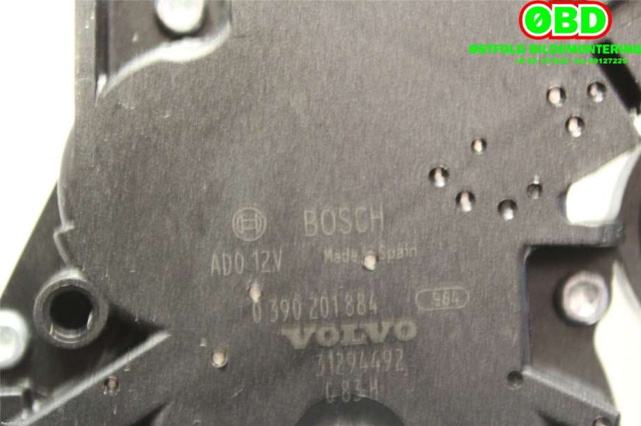 Viskermotor bakrute til Volvo V60 2010-2013 (Type I, Fase 1)  (VOLVO|31294492|0390201884)