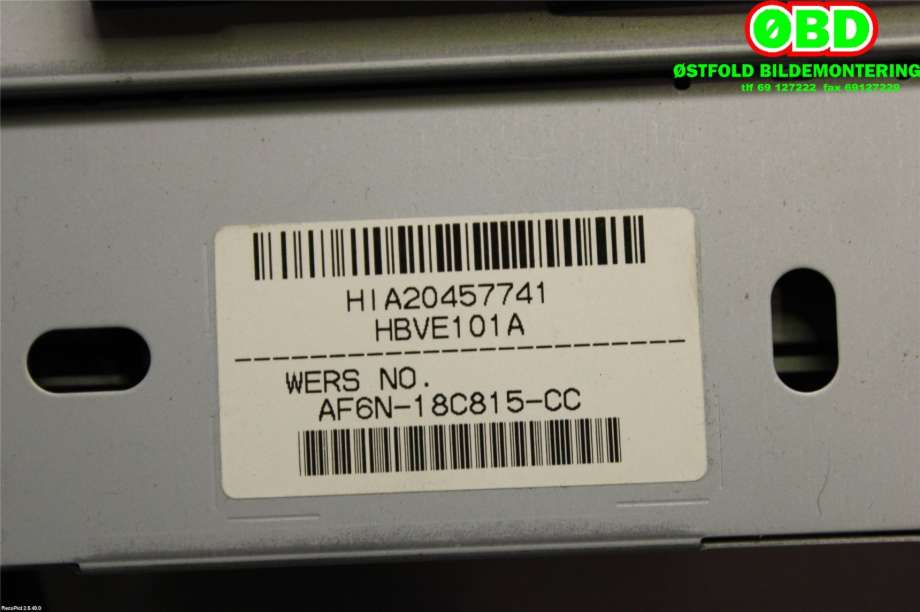 Bilstereo til Volvo V60 2010-2013 (Type I, Fase 1)  (VOLVO|36050606|AF6N18C815CC|31357214AA)