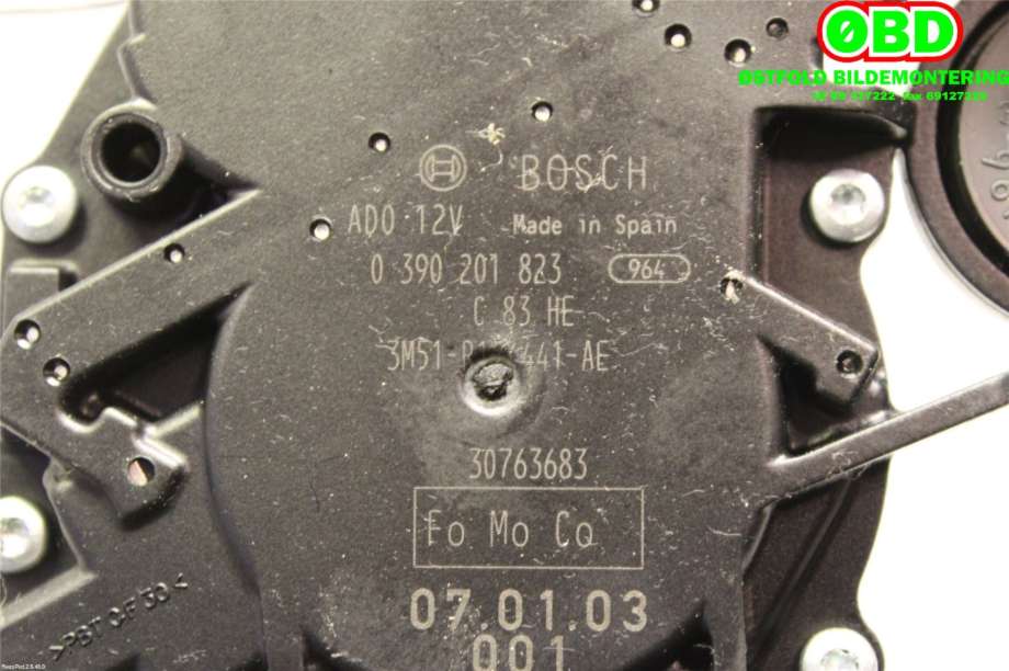 Viskermotor bakrute til Volvo V50 2004-2007 (Fase 1)  (VOLVO|31218473||30763683)