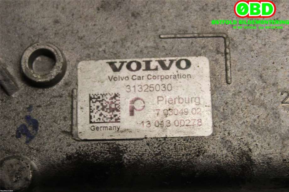 EGR-kjøler til Volvo V60 2010-2013 (Type I, Fase 1)  (VOLVO|30757778||31325030)