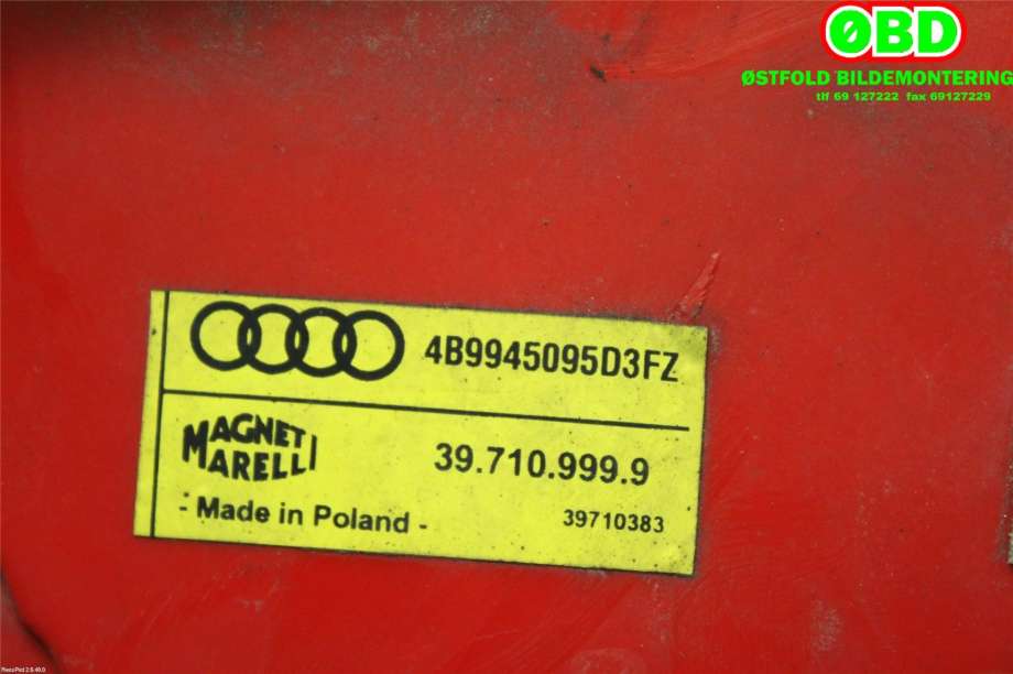 Baklykt venstre til Audi A6 1997-2001 (Type II, Fase 1) (C5) (C5) (AUDI|4B9 945 095 D||4B9945095D)
