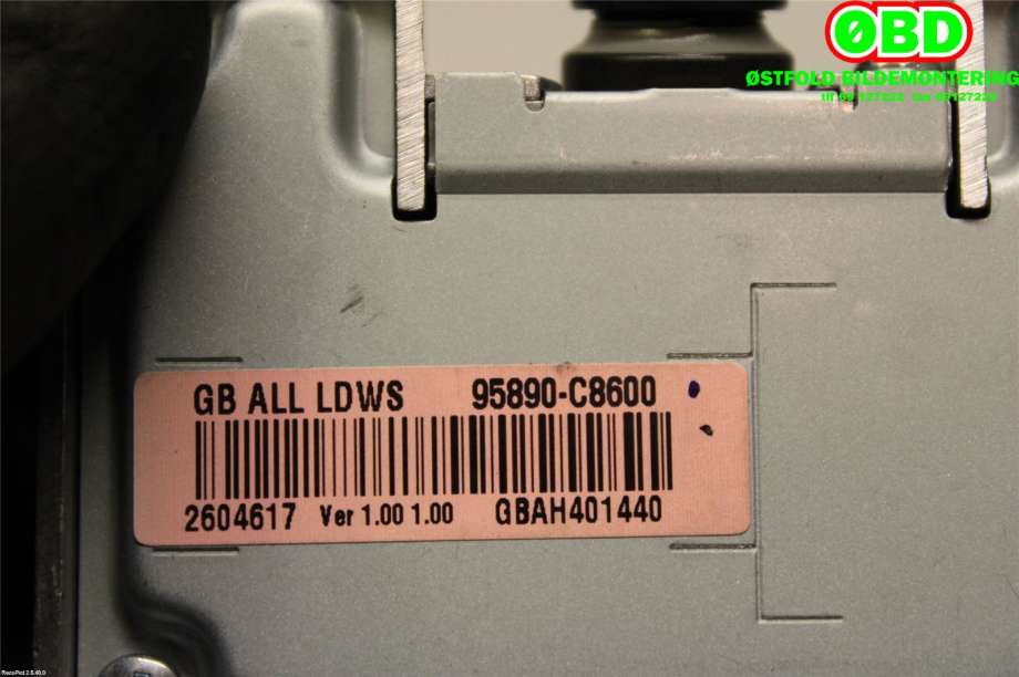 Sensor radar til Hyundai i20 2015-2020 (Type II) (HYUNDAI|95890C8600|)