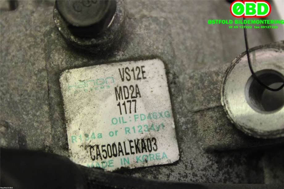 Aircondition kompressor til Hyundai i20 2015-2020 (Type II)  (HYUNDAI|97701C8400|)