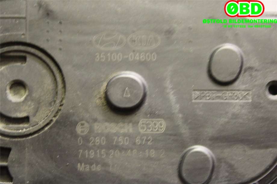 Spjeldhus til Hyundai i20 2015-2020 (Type II)  (HYUNDAI|3510004600|0280750672)