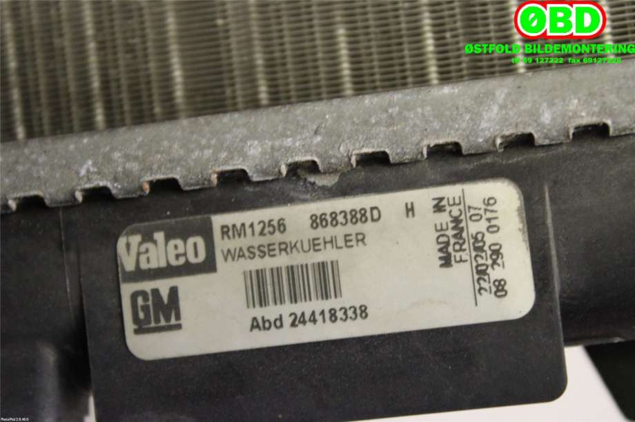 Radiator (manuell gir) til Saab 9-3 2003-2007 (Type II, Fase 1)  (SAAB|)