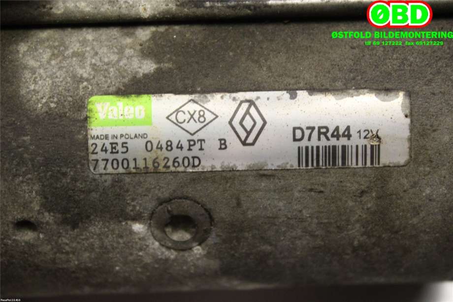 Starter diesel til Nissan Primastar 2001-2006 (NISSAN|2330000QAE|7700116260D|2330001Q1A)