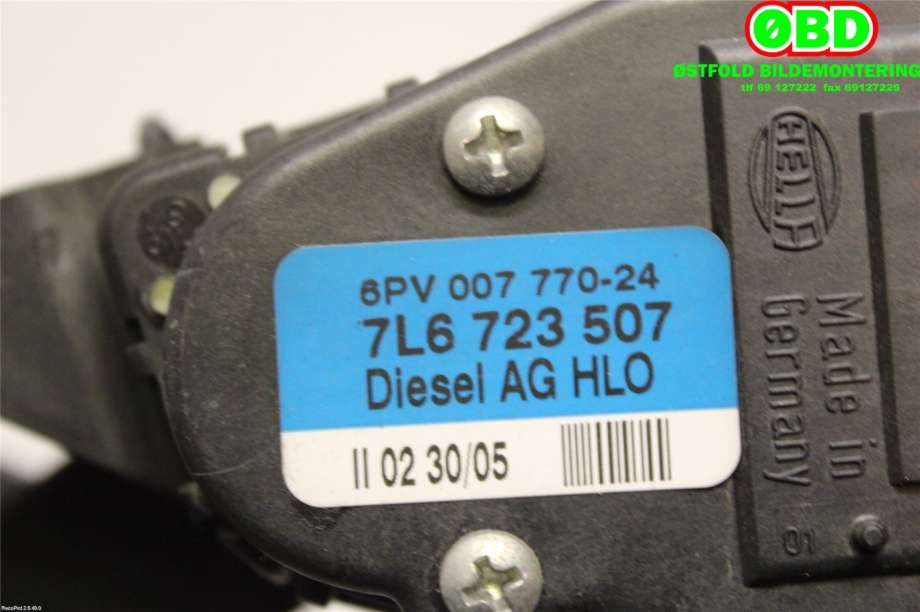 Pedal gass til VW Touareg 2003-2007 (Type I, Fase 1)  (VOLKSWAGEN|7L6 723 507||7L6723507)