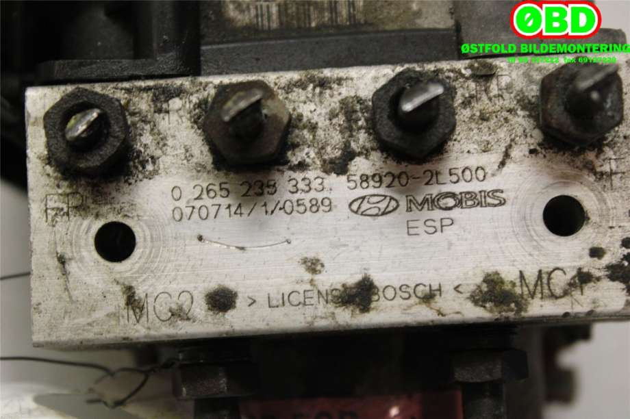 ABS sentral til Hyundai i30 2007-2012 (Type I)  (HYUNDAI|589202L500|0265235333)