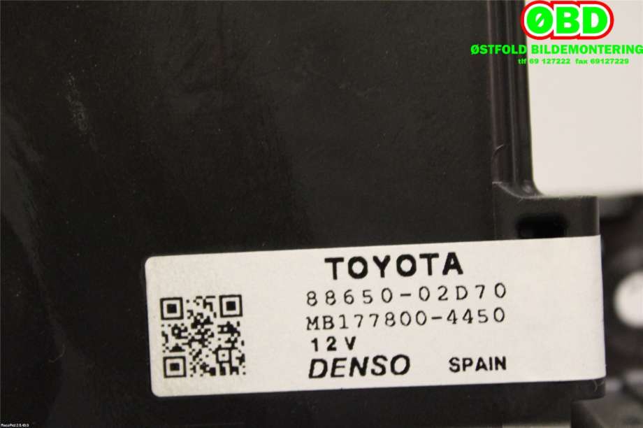 Styreenhet diverse til Toyota Auris 2015-2019 (Type II, Fase 2)  (TOYOTA||8865002D70)