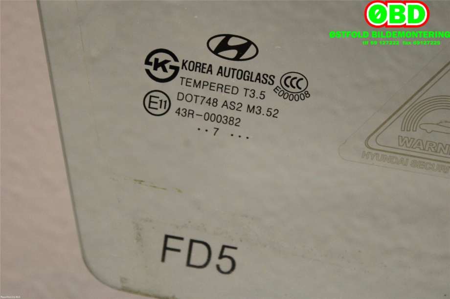 Siderute høyre foran til Hyundai i30 2007-2012 (Type I)  (HYUNDAI|824212L010|)
