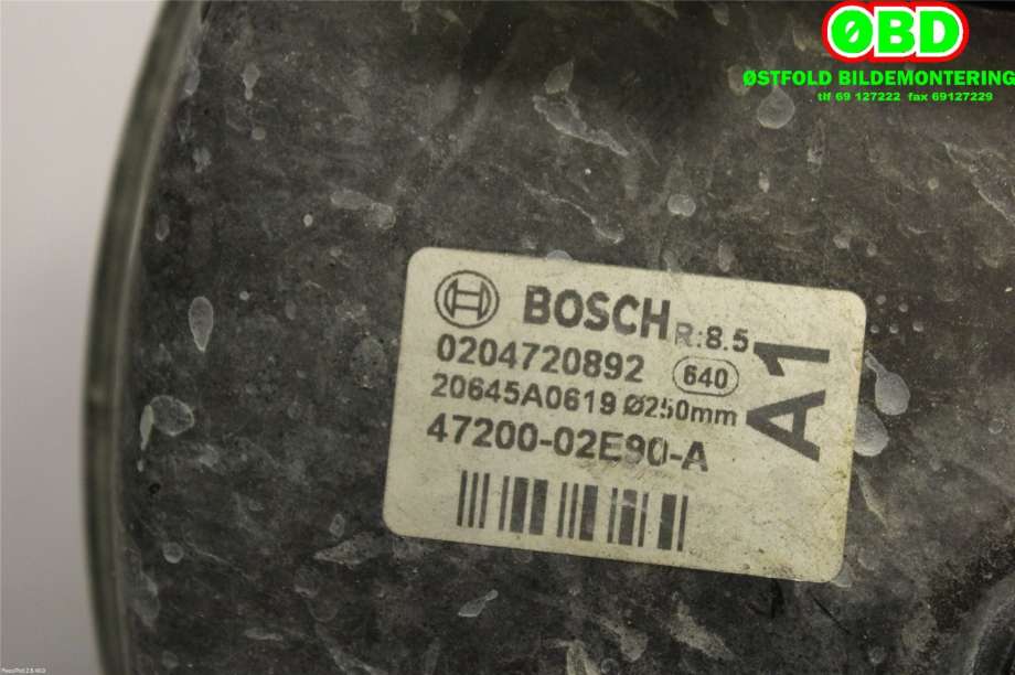 Bremsekraft-forsterker til Toyota Auris 2015-2019 (Type II, Fase 2)  (TOYOTA|4461009A30|0204720892|4720002E90)