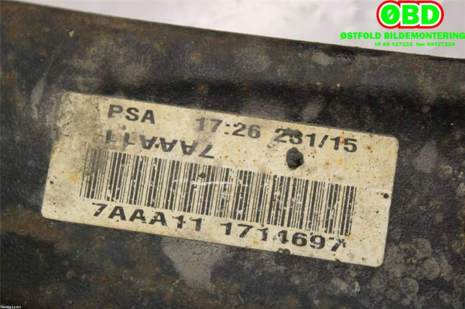 Bærebru høyre foran nedre til Peugeot 508 2014-2018 (Type I, Fase 2)  (PEUGEOT|3521V1|9666681380|)