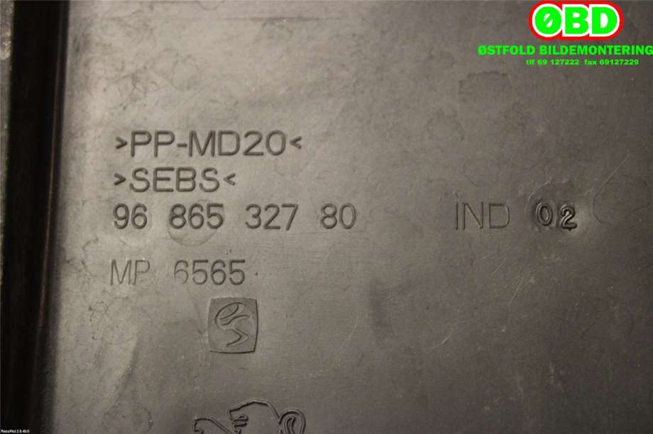 Deksel til Peugeot 508 2014-2018 (Type I, Fase 2) (PEUGEOT|8108 GK||9686532780)