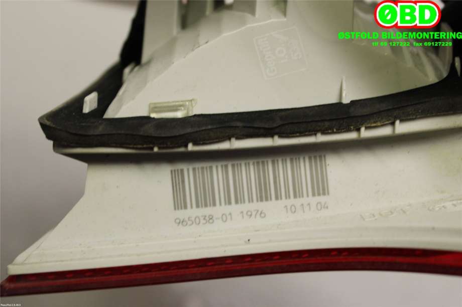 Baklykt venstre indre til Audi A4 2001-2004 (Type II) (B6) (B6) (AUDI|8E5 945 093 A|)