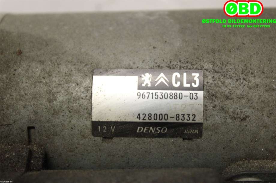 Starter til Citroën C4, Cactus 2014-2017 (Fase 1)  (CITROEN|96 884 773 80||9671530880)