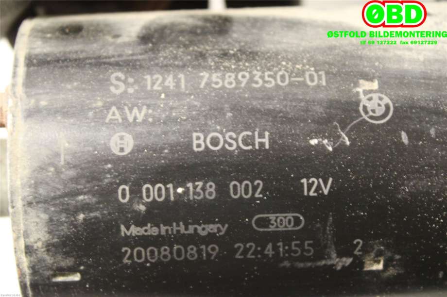 Starter til BMW 3-Serie 2005-2011 (E90/E91/E92/E93) (E90/E91/E92/E93) (BMW|12 41 7 589 352||12417589350)