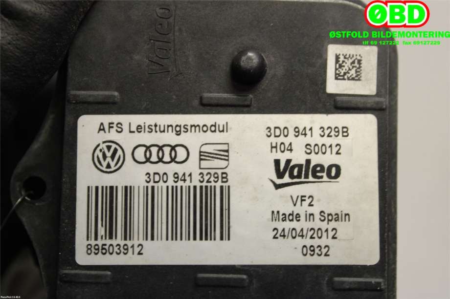 Styreenhet xenon/ballast til VW Passat 2011-2015 (B7) (B7) (3D0 941 329 A|3D0 941 329 D|3D0941329B)