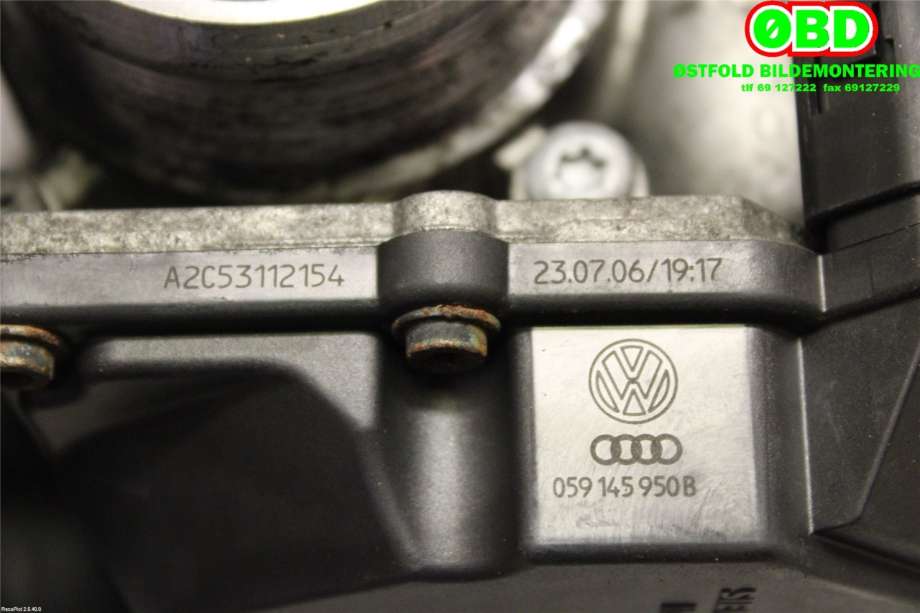 Spjeldhus til Audi A4 2004-2008 (Type III) (B7) (B7) (AUDI|059 145 950 J|059 145 950 Q|059145950B)