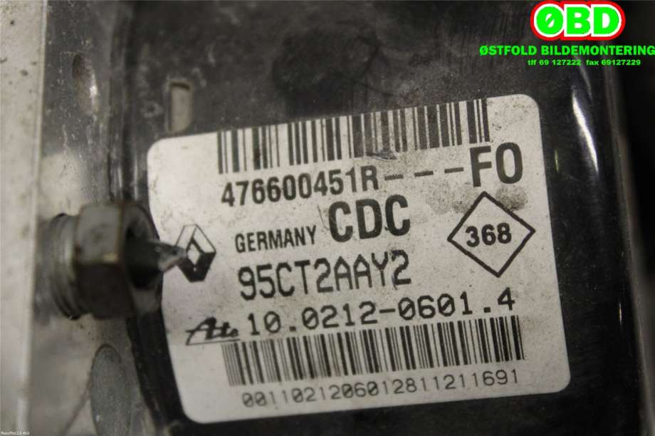 ABS sentral til Renault Fluence Z.E 2011-2014  (RENAULT|476606375R||476600451R)