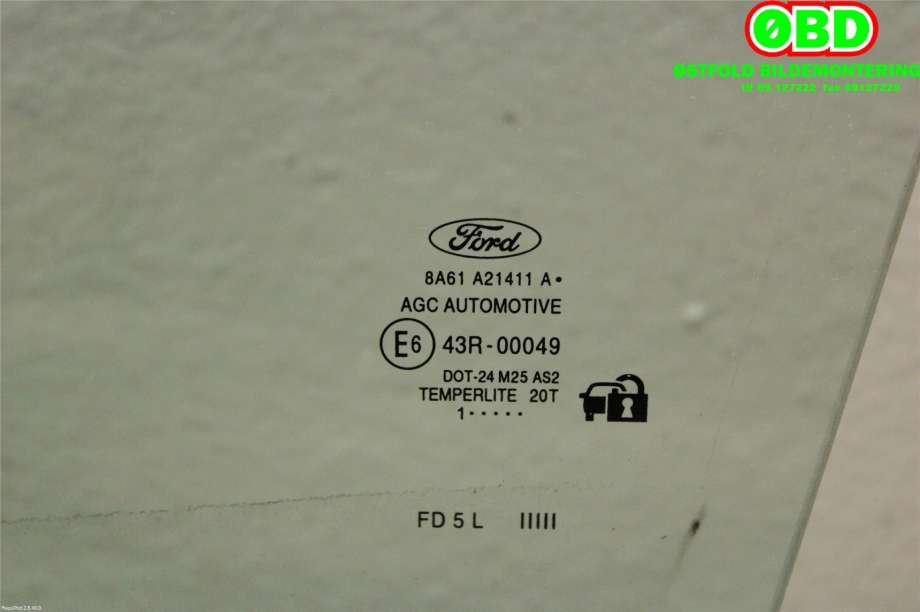Siderute venstre foran til Ford Fiesta 2008-2012 (Type VI, Fase 1)  (FORD|1680516|)