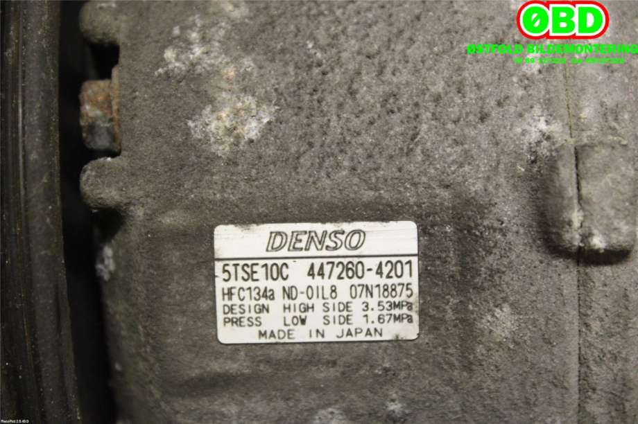 Aircondition kompressor til Toyota Verso-S 2011-2015 (COMBI) (COMBI) (TOYOTA|8831052730|4472604201|)